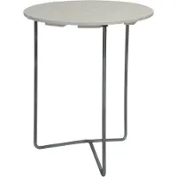 Grythyttan Stålmöbler Table 6B tafel Witgelakte eiken - gegalvaniseerde poten, Ø60 cm