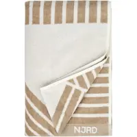 NJRD Stripes badhanddoek 70 x 140 cm Beige