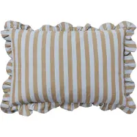 Broste Copenhagen Ina kussenhoes Dusty blue-brown kelp, 40x60 cm
