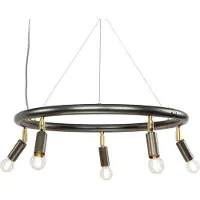 Örsjö Belysning Star ronde 5-spots plafondlamp Ø60 cm Staal