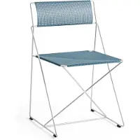 HAY X-Line Indoor Outdoor stoel Powder blue-hot galvanised
