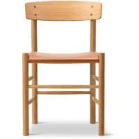 Fredericia Furniture J39 stoel Geolied eiken – leer Omni 307 cognac