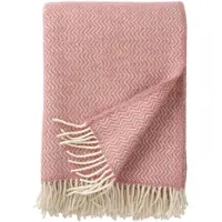 Klippan Yllefabrik Sorbet wollen plaid 130x200 cm Powder pink