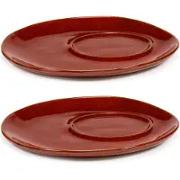 Serax La Mère schotel voor koffiekop Ø14,5 cm 2-pack Venetian red