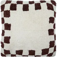 House Doctor Chess kussensloop Bruin-off-White, 50x50 cm
