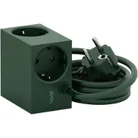 Kord Cuboid stopcontact 2 m Dark Green