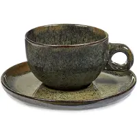 Serax Surface by Sergio Herman cappuccinokop en schotel indi grey
