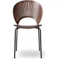 Fredericia Furniture Trinidad 3398 stoel Klarlak walnoot-been zwart