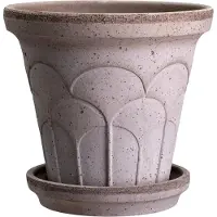 Bergs Potter Fleur Pot 14 Cm Grijs - Bloempotten Keramiek Grey - FLEG14S