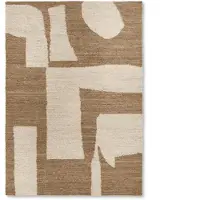 Ferm Living Piece wollen vloerkleed Off-white-Toffee, 200x300 cm