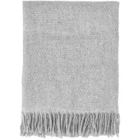 Scandi Living Sandstone wollen plaid 130x180 cm Lichtgrijs