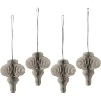 Scandi Living Spira kerstballen 4-pack Beige