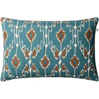 Chhatwal & Jonsson Ikat Goa kussenhoes 60x40 cm Heaven blue-taupe