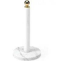 Scherlin Keukenrolhouder Wit, messing knop