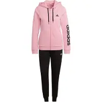 Adidas Dames Essentiële Logo French Terry Trainingspak Light Pink/Zwart