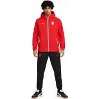 Puma AC Milan Pumatech Woven Trainingspak Hooded Full-Zip 2025-2026 Rood Zwart Wit