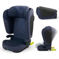Kinderkraft UNITY 2 Autostoel – Voor kinderen van 100–150 cm (3,5–12 jaar) – Met ISOFIX, Slaapstand en SPS + H-GUARD – Opvouwbaar, Luchtcirculatiesysteem, Verwijderbare Bekleding – Marineblauw