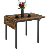 Relaxdays Eettafel, inklapbaar, voor 2 tot 4 personen, bruin-zwart
