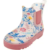 Playshoes Regenlaarzen lichtbeige / blauw / curry / rosa