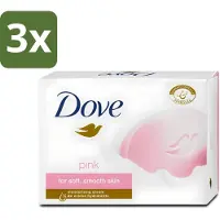 Dove - Zeep - Pink - Hydraterend - 90 g - Bulkverpakking - 3 stuks