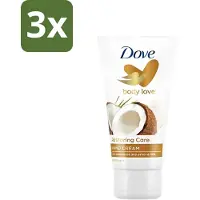Dove - Handcrème - Body Love Restoring Care - Kokos & Almond - Hydraterend - Droge huid - 75 g - Bulkverpakking - 3 stuks