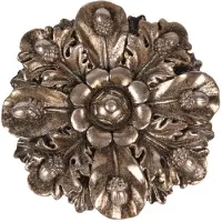 Baroque - Decoratief beeld of figuur - Decoratief Wandornament 15 cm - Zilver - Resin - 15x15x3.5 - Polyresin