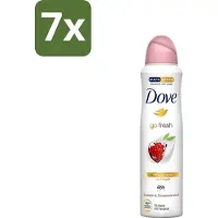 Dove - Deodorant - Go Fresh Granaatappel - Frisse en fruitige geur - 150 ml - Bulkverpakking - 7 stuks