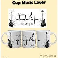Roly Muziek Mok met Muzieknoten Design – Koffiemok 330ml – Origineel Cadeau voor Muziekliefhebber. cadeau muzikant. cadeau muziek docent. cadeau gitarist