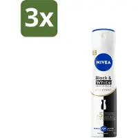Nivea Deodorant Spray Black & White Silky Smooth 150 ml - Bulkverpakking - 3 stuks