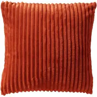 Dutch decor MART - kussenhoes 45x45 cm - zacht ribfluweel - gerecycled - Potters Clay - oranje - met rits - zonder binnenkussen