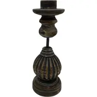 Home Sweet Home Kandelaar vintage bruin 30 cm hout | 843818 | Staand | Stoer & Sober Woonstijl