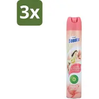 At Home - Scents - Luchtverfrisser - Vanilla & Magnolia - Verwijdert Vieze Geurtjes - 400 ml - Bulkverpakking - 3 stuks