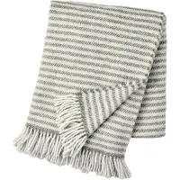 Scandi Living Tidal wollen plaid 130x180 cm Donkergrijs
