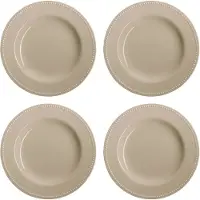 Scandi Living Dots bord 28 cm 4 stuks Beige