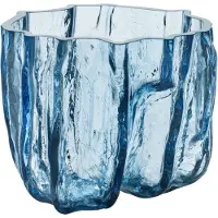 Kosta Boda Crackle vaas 17,5 cm Circulair glas