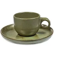 Serax Surface by Sergio Herman espressokop- en schotel camogreen