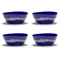 Serax - Ottolenghi Feast - Kom L - Donkerblauw/Wit - 18 Ø - 4 stuks