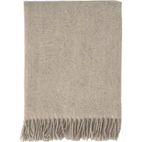 Scandi Living Sandstone wollen plaid 130x180 cm Beige