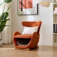 OKWISH Loungestoel – Enkel Zitplaats Met Ingebouwde Huisdierhol En Krasbestendig – Ergonomisch Met Hoogdicht Schuim – Stof – Rood