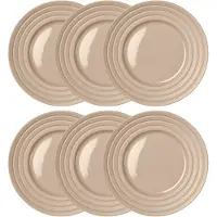 NJRD Lines bord Ø 27 cm 6-pack beige