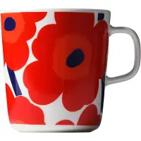 Marimekko Unikko theemok 4 dl. Rood-wit