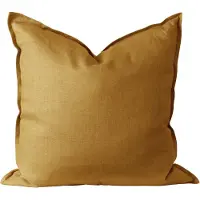 Scandi Living Calm kussenhoes linnen 50x50 cm Mustard