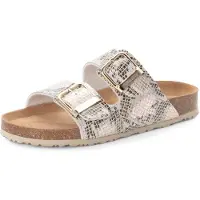 Tamaris damesmuiltjes 1-27523-46 492 Damesschoenen Leer Beige/Snake