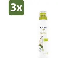 Dove Shower Foam Coconut Oil 200 ml - Bulkverpakking - 3 stuks