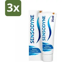 Sensodyne - Tandpasta - Extra Fresh Gel - Voor Gevoelige Tanden - 75 ml - Bulkverpakking - 3 stuks