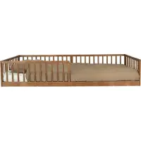 Novi Kinderbed Vloerbed 90x200 Walnut