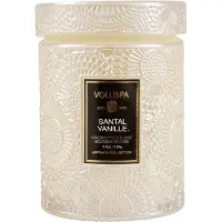 Voluspa Japonica geurkaars in glazen pot 50 uur Santal Vanille