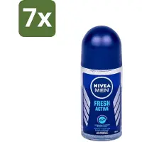 Nivea 7 x - Fresh Active Roll-On - Antiperspirant - 48 Uur Lang Werkend - 50 ml - MEN - Antiperspirant - Roll-on Deodorant - 48 Uur Bescherming - Fris Gevoel