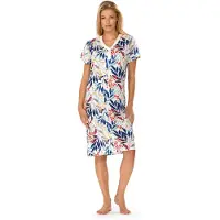 Comtessa Ascafa Nachthemd 'Cheerful Berries' - Dames Nachtmode - Korte Mouw - Wit - Maat 48