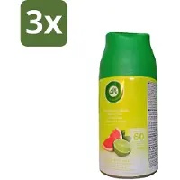 Air Wick 3 x - Luchtverfrisser Navulling - Citrus Bries - Automatische Spray - 250 ml - Luchtverfrisser - Citrusgeur - Geurverspreiding - Automatische Geur - Geurstop